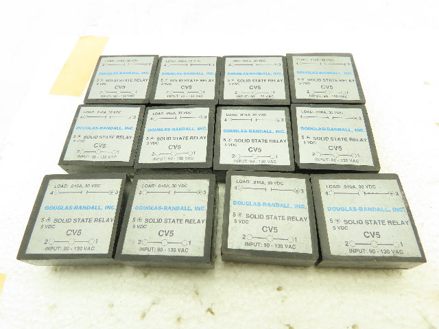 Douglas Randall CV5 Solid State Relay 5-Pin 5VDC 90-130 VAC LOT OF 12