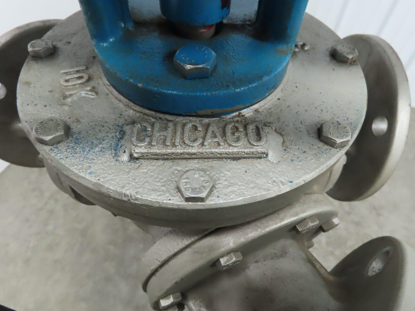 Chicago Valves 3" Flanged 3-Way Ball Valve With Pneumatic Actuator