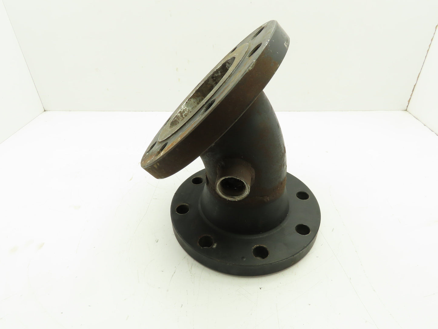 RNG #150 Cast Iron Flanged 4" x 4.5" Pipe Fitting 45 Deg Elbow 8-Bolt Flange