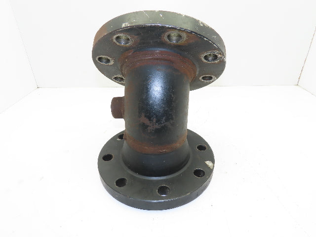 RNG #150 Cast Iron Flanged 4" x 4.5" Pipe Fitting 45 Deg Elbow 8-Bolt Flange