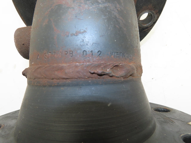 RNG #150 Cast Iron Flanged 4" x 4.5" Pipe Fitting 45 Deg Elbow 8-Bolt Flange