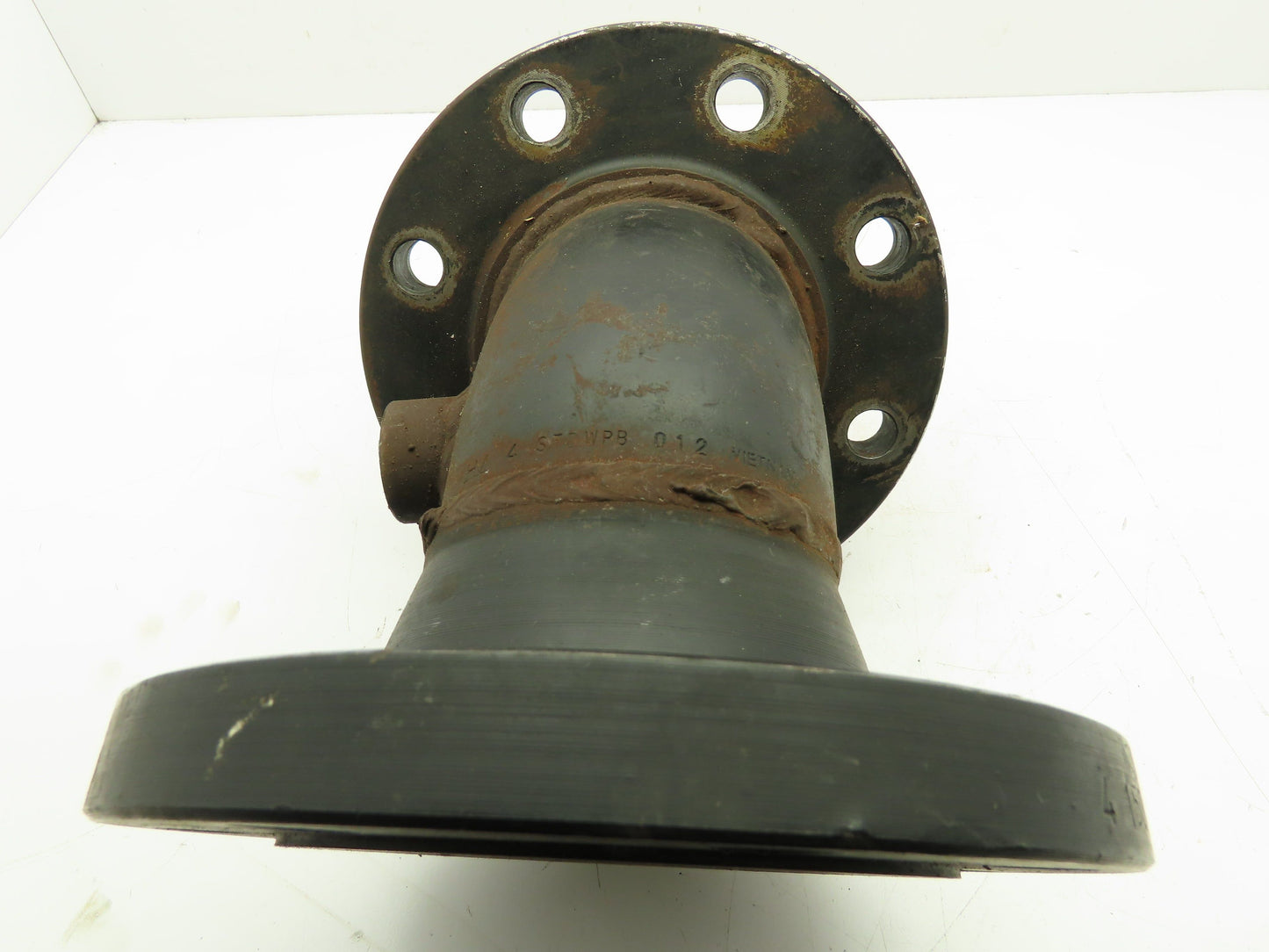 RNG #150 Cast Iron Flanged 4" x 4.5" Pipe Fitting 45 Deg Elbow 8-Bolt Flange