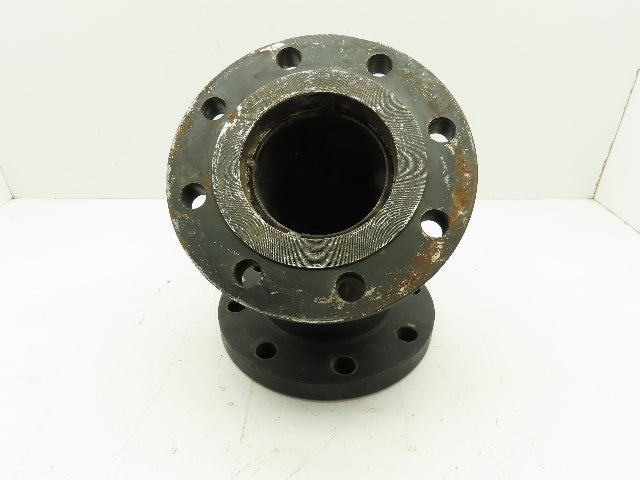 RNG #150 Cast Iron Flanged 4" x 4.5" Pipe Fitting 45 Deg Elbow 8-Bolt Flange