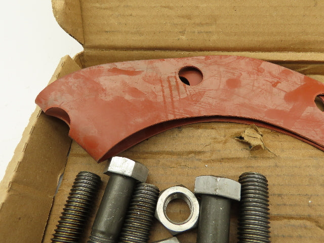 PlumBest 750593-001 Red Rubber Full Face Gasket 8" 150# w/Bolts & Nuts Lot of 3