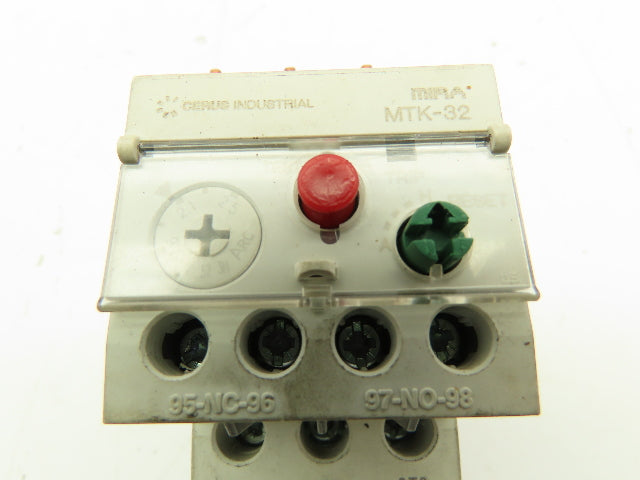 Cerus Industrial MTK-32 Mira Thermal Overload Relay 1.6-2.5A Man Reset Lot of 2