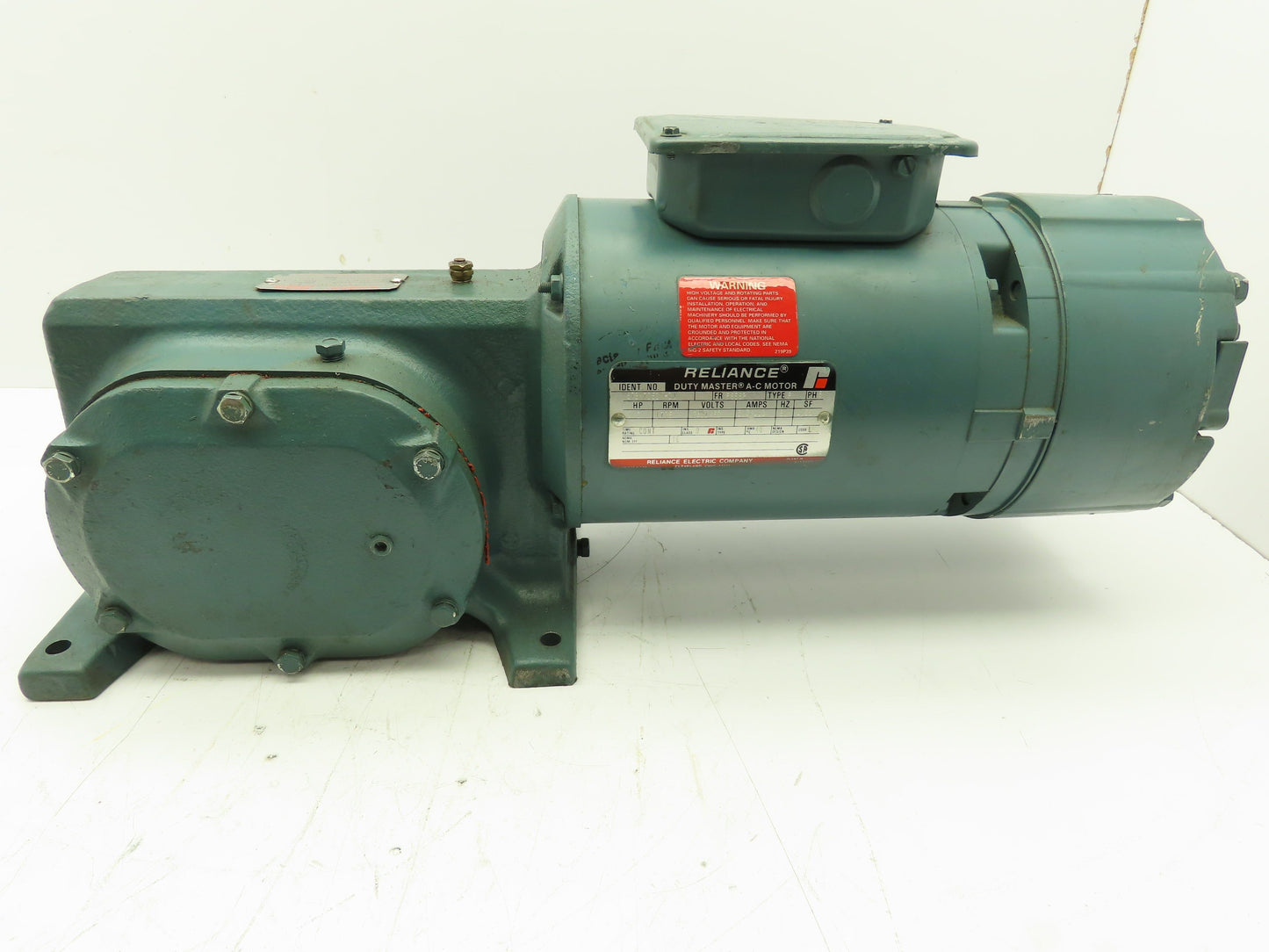 Dodge Master XL Gearmotor 1/2 Hp 101:1 Ratio 17 Rpm Output 3 Ph W/Brake