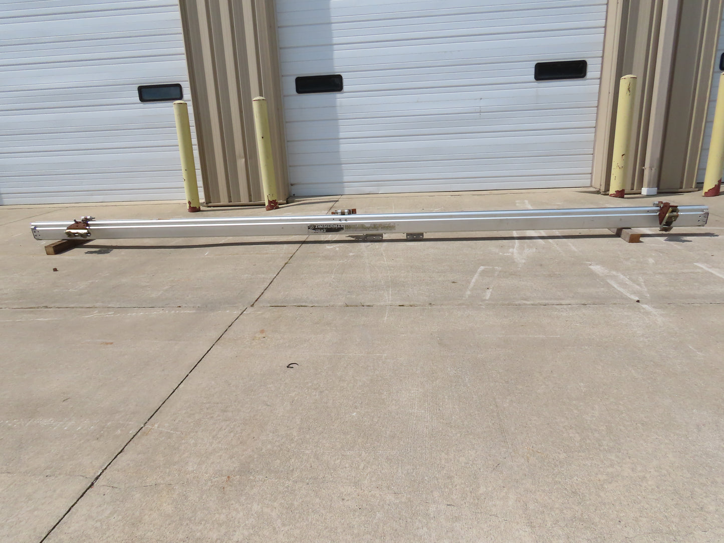 IR Zimmerman Ceiling Hung Aluminum Bridge Crane 20' Span Track Rail 2 Trolleys