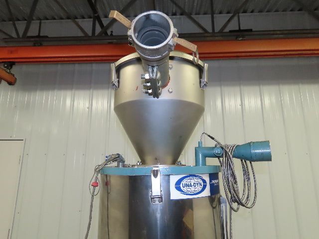 Una-Dyn TSC-100 Solid Cone Hopper, Insulated, Stainless W/Autoload OS-10 Feeder