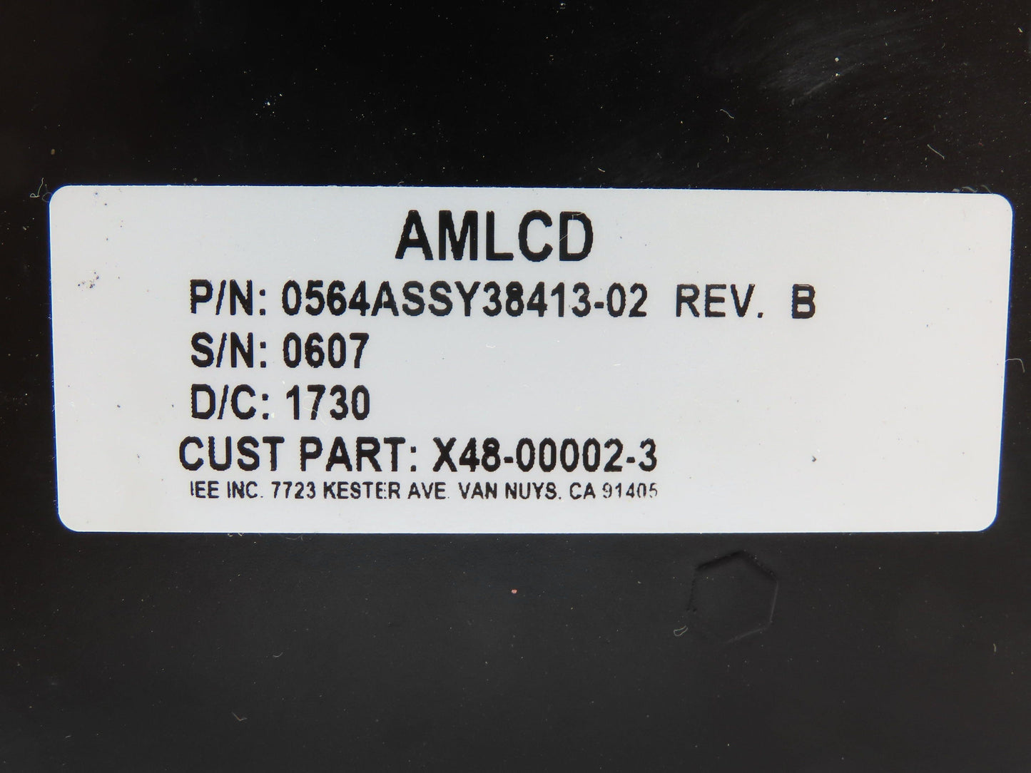 Visi-Trak 0564ASSY38413-02 Rev. AMLCD 12in Screen HMI Interface