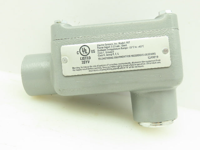 ELECTRO Model 907 Hall Effect Digital Speed Sensor 24VDC For Hazardous Location