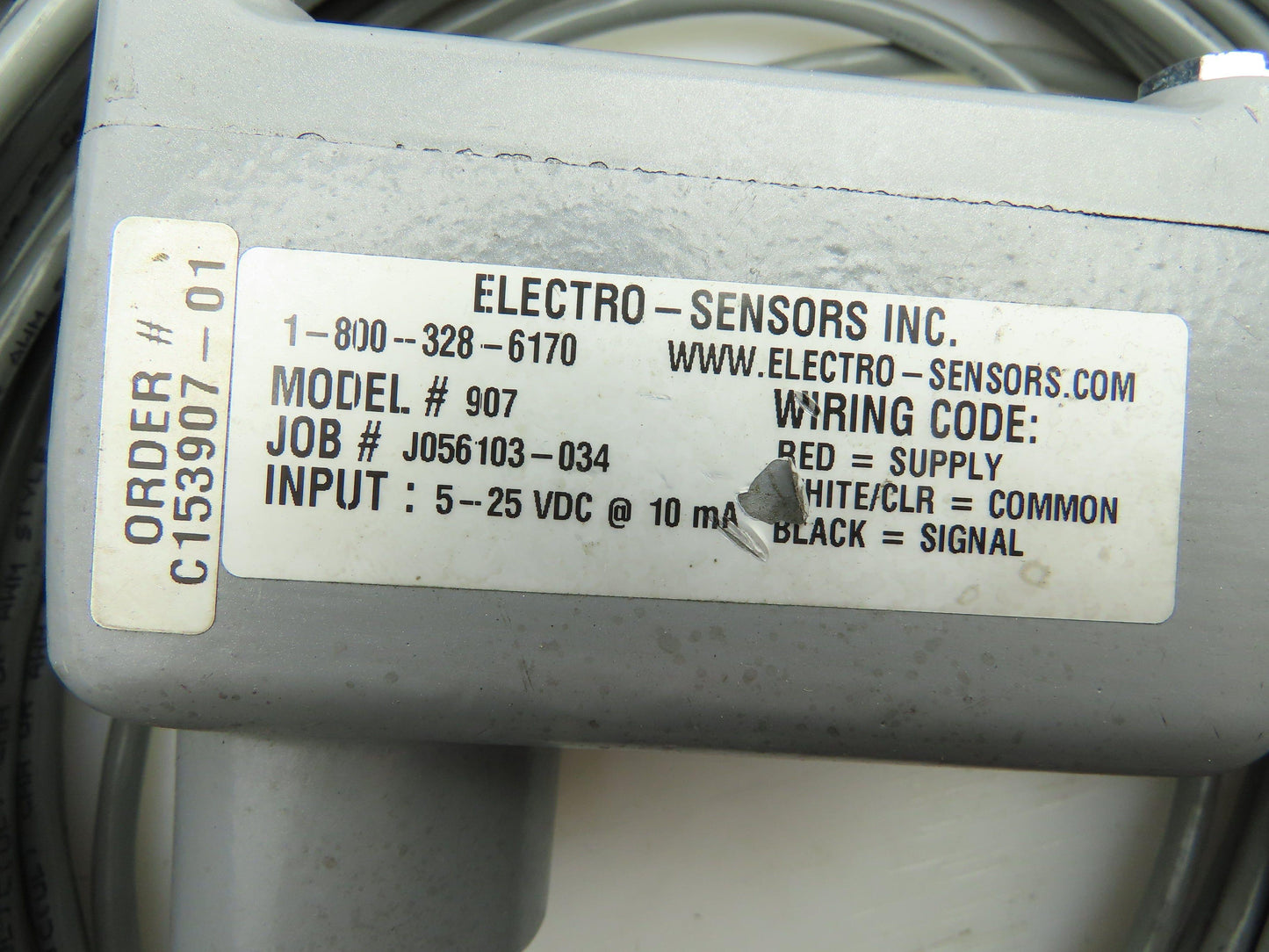 ELECTRO 907 Hall Effect Digital Speed Sensor 25VDC Hazardous Location 125' Wire