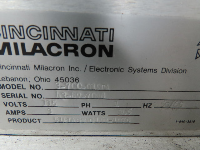 Cincinnati Milacron 3-700-0190A 16 Slot Control Rack 115 V 1 Ph 3 Amp