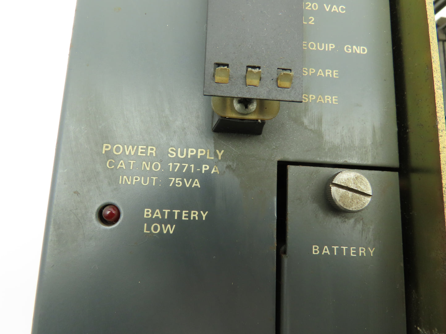 Allen Bradley 1771-AB Ser A Chassis 8-Slot card Rack PLC Power Supply 635224-01
