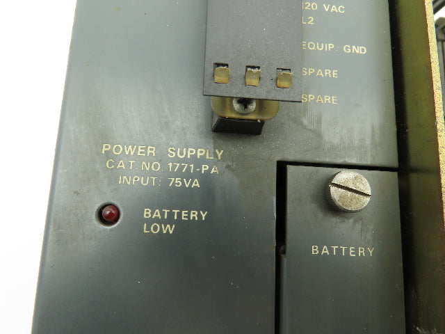 Allen Bradley 1771-AB Ser A Chassis 8-Slot card Rack PLC Power Supply 635224-01