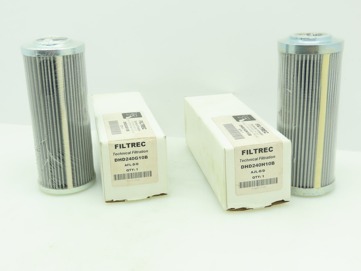 Filtrec DHD240G10B Hyd. Filter Element 10 Micron 1.3"ID 2.7"OD 6"L DHD240H10B