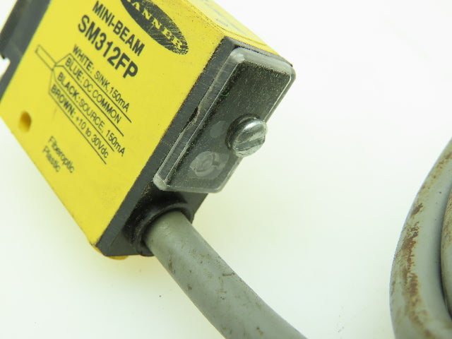 Banner SM312FB Fiber Optic Sensor 10-30V DC Light/Dark Operate NPN/PNP 2m Cable