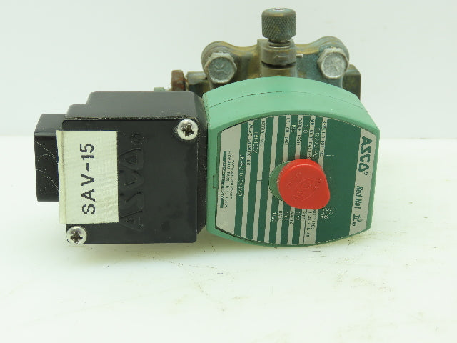 Asco JKH8210G094MO Pneumatic Solenoid Valve 2-Way 150PSI 1/2"NPT 120V Coil