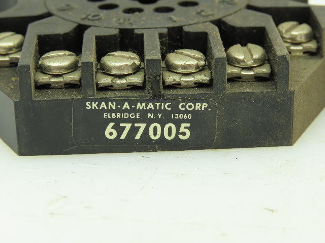 Skan-A-Matic 677005 677005 Relay Socket 11 Pin/Screw Terminal Contacts LOT OF 2