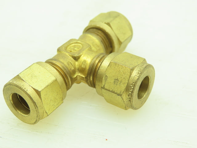 Gyrolok Brass Union Tee Connector Compression Fitting 5/16" Tube OD LOT OF 12