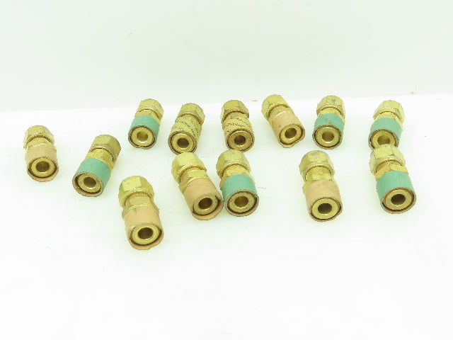 Brass Straight Male Tank Compression Fitting 3/8" Tube x 3/8" MNPT LOT OF 13
