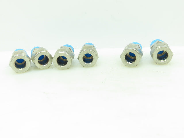 Hy-Lok Stainless Male Connector Compression Fitting 1/2" Tube 3/8" NPT LOT OF 6