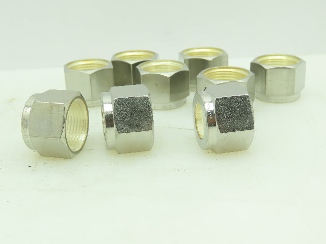 Yor-Lok 316 SS Stainless Compression Flare Fitting Nut 1/2" Tube LOT OF 9