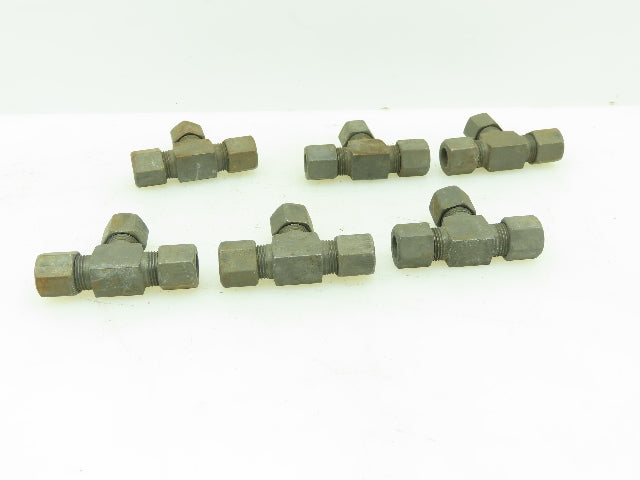 VOSS Steel Flareless Metric Union Tee Compression Fitting 8mm Tube LOT OF 6