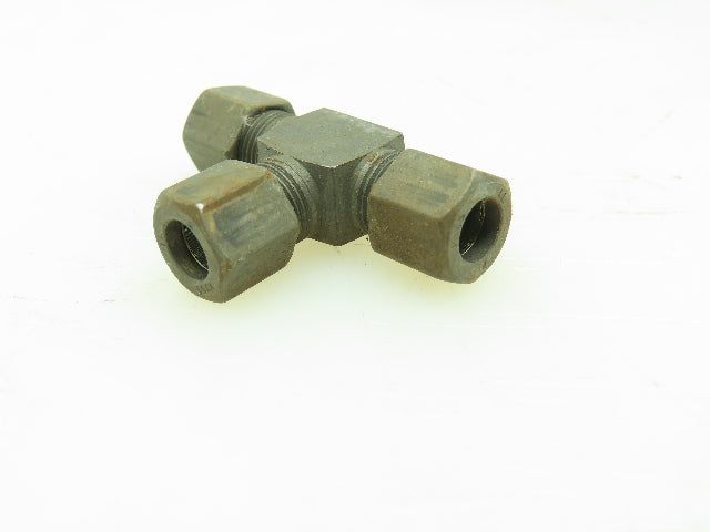 VOSS Steel Flareless Metric Union Tee Compression Fitting 8mm Tube LOT OF 6