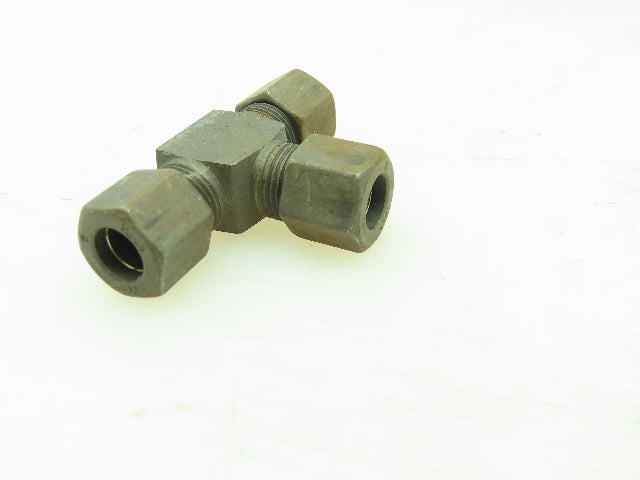 VOSS Steel Flareless Metric Union Tee Compression Fitting 8mm Tube LOT OF 6