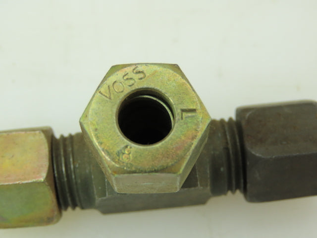 VOSS Steel Flareless Metric Union Tee Compression Fitting 8mm Tube LOT OF 5