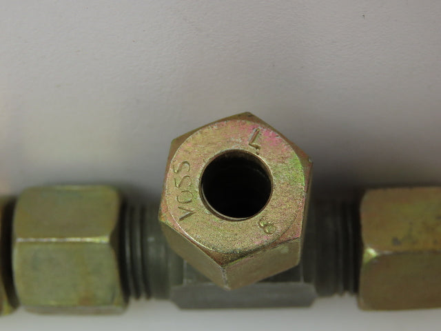 VOSS Steel Flareless Metric Union Tee Compression Fitting 8mm Tube LOT OF 5
