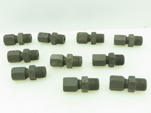 Ferulok Steel Flareless Straight Male Connector 3/8" Tube x 3/8" NPT Lot of 10