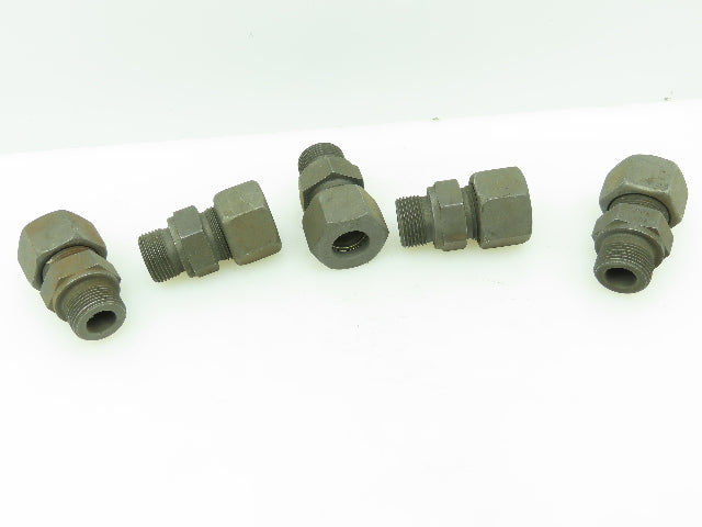 VOSS Steel Flareless Metric Straight Male Connector 16mm Tube M22x1.5 Lot of 5