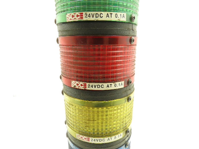 SCC 4003-BB-GRM1-24V Stack Light Setup Red/Green/Yellow/Blue 24V 0.1Amp