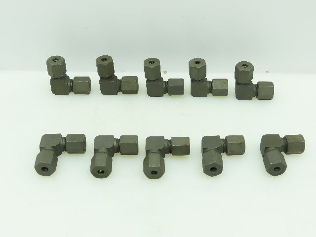 VOSS S6 Steel Flareless Metric 90° Union Compression Elbow 6mm Tube LOT of 10