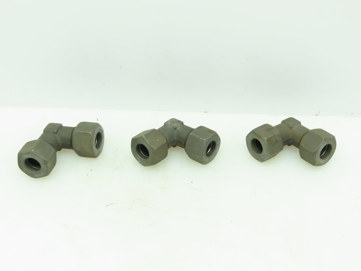 VOSS S16 Steel Flareless Metric 90° Union Compression Elbow 16mm Tube LOT of 3