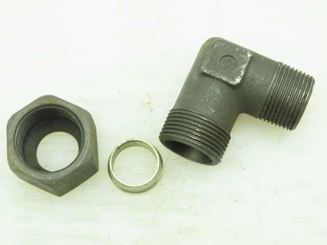 VOSS Steel Metric 90° Union Compression Elbow 16mm Tube x M22x1.25 LOT of 3