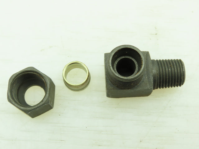 VOSS Steel Flareless 90° Male Compression Elbow 10mm Tube x 1/4" BSPT Lot of 9