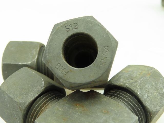 VOSS S12 Steel Flareless 90° Metric Union Compression Elbow 12mm Tube Lot of 5