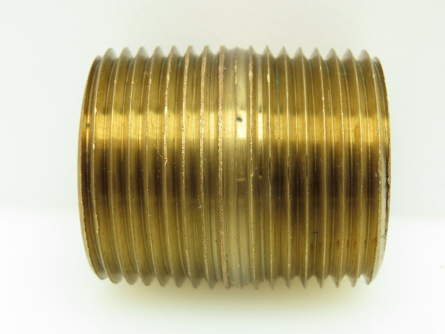Sch 40 Red Brass Threaded Pipe Nipple 1" NPT x Close 1-1/2" Length LOT OF 10