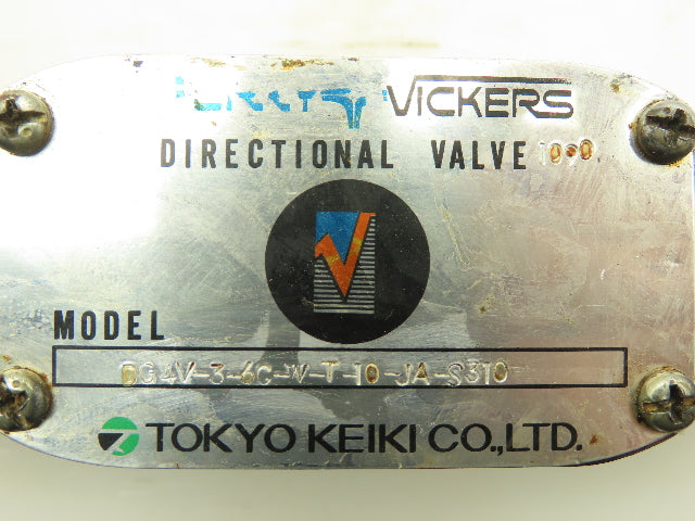 Vicker DG4V-3-6C-W-T-10-JA-S310 Hyd Directional Control Solenoid Valve 100V Coil