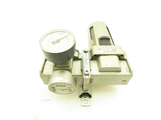 SMC AFM40-N06C-Z Pneumatic Mist Separator & AR40-N06-Z Regulator 125PSI 1/2"NPT