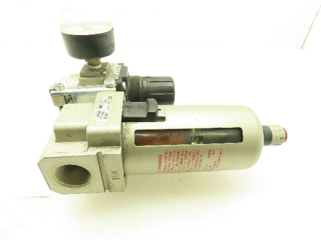 SMC AFM40-N06C-Z Pneumatic Mist Separator & AR40-N06-Z Regulator 125PSI 1/2"NPT