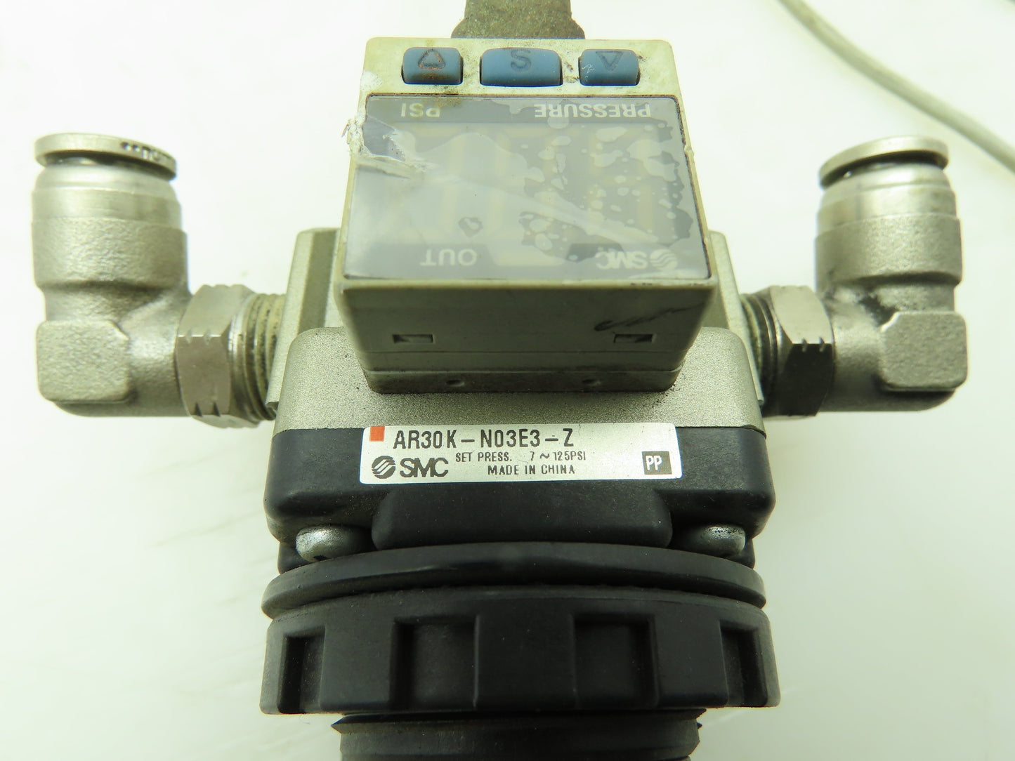 SMC ISE35-N-65-P Air Pressure Regulator Pneumatic Adjustable W/ Gauge Display
