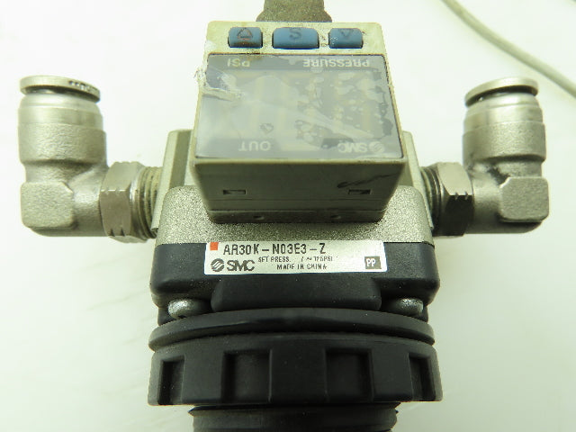 SMC ISE35-N-65-P Air Pressure Regulator Pneumatic Adjustable W/ Gauge Display