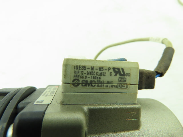 SMC ISE35-N-65-P Air Pressure Regulator Pneumatic Adjustable W/ Gauge Display