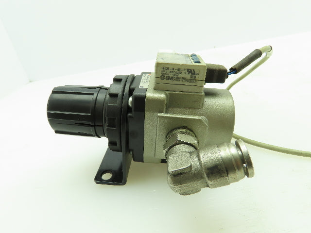 SMC ISE35-N-65-P Air Pressure Regulator Pneumatic Adjustable W/ Gauge Display