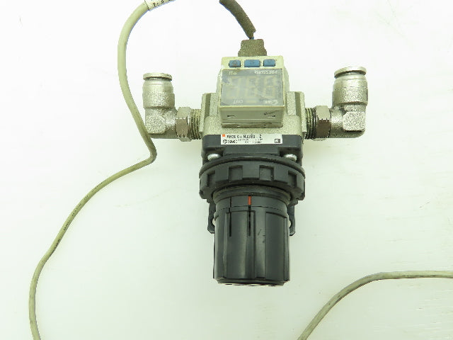 SMC ISE35-N-65-P Air Pressure Regulator Pneumatic Adjustable W/ Gauge Display