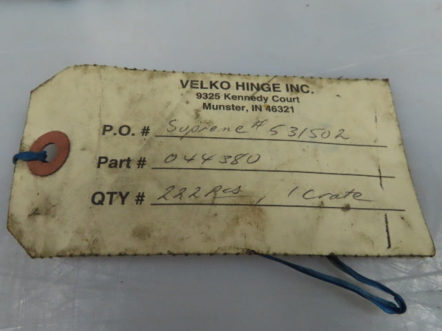 Velko 3-Bolt Stainless Steel Hinge 1-3/4" Offset 9" Open x 3" Wide SET OF 4