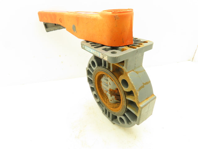Hayward 3" PVC Butterfly Valve 150 PSI EPDM 4-Bolt 12" Lever BY Series